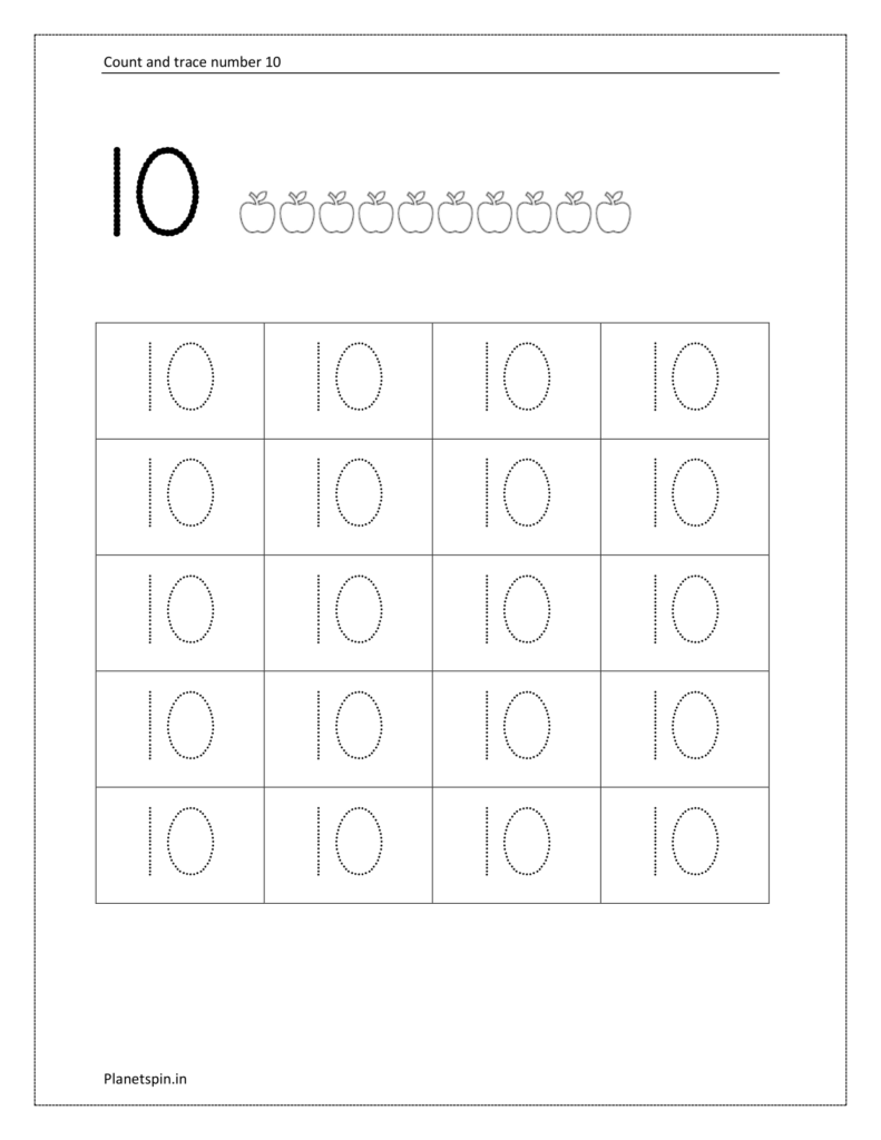 Number tracing worksheets 1 to 30