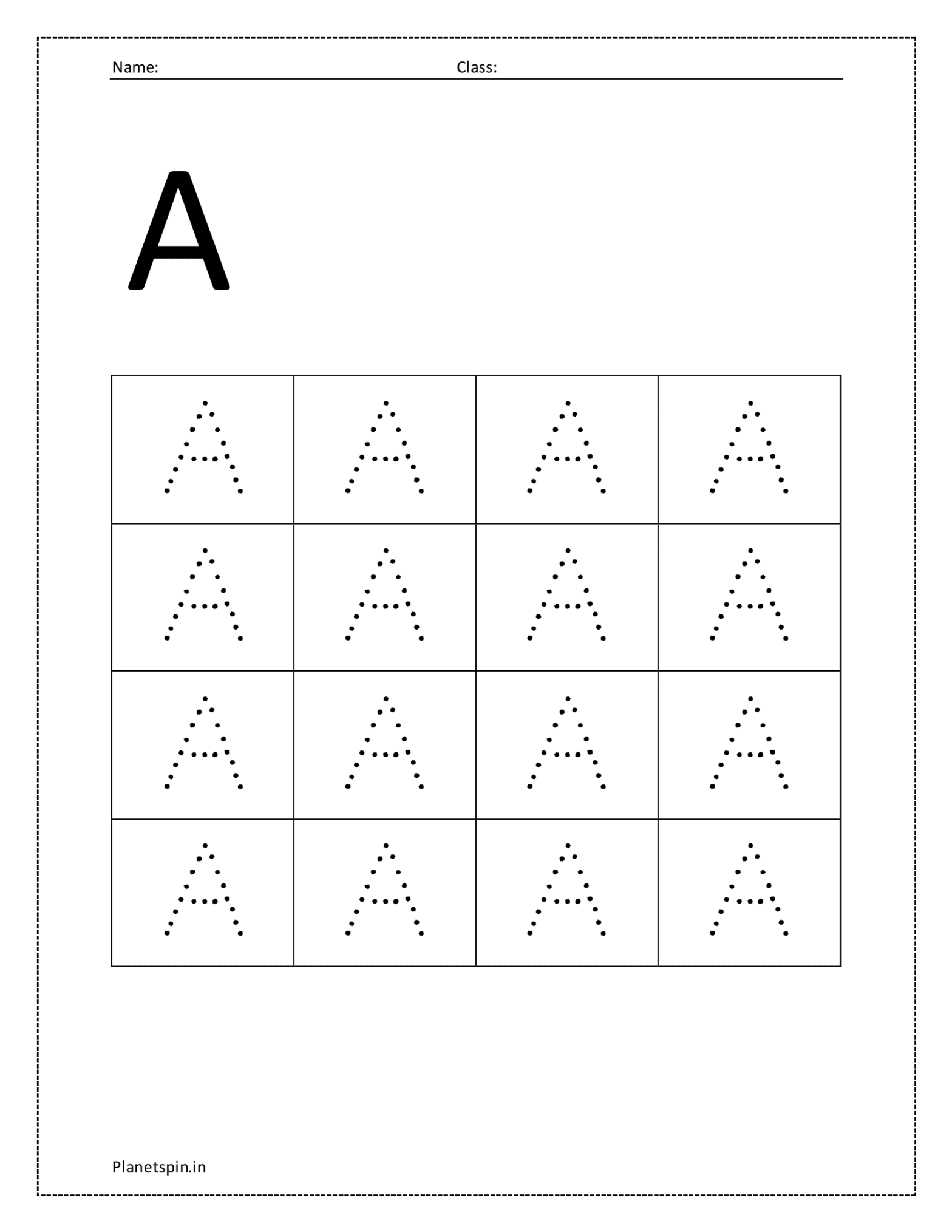 Uppercase letter tracing worksheets pdf | Planetspin.in