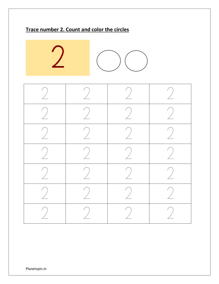 Number tracing worksheets 1 to 30