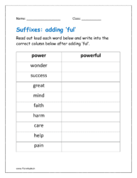 suffix ‘ful’