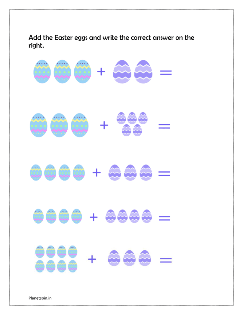 adding objects worksheets kindergarten