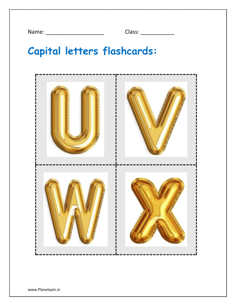 capital letter flashcards