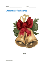 printable Christmas flashcards: Bell