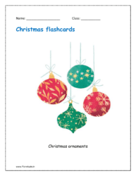 printable Christmas flashcards: Ornament