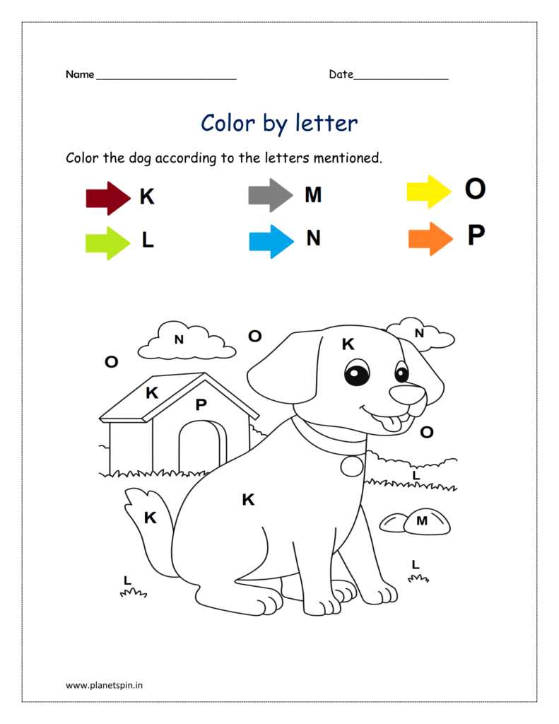 K to P: Coloring the dog 