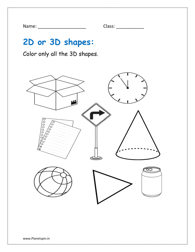 Color only all the 3D shape.