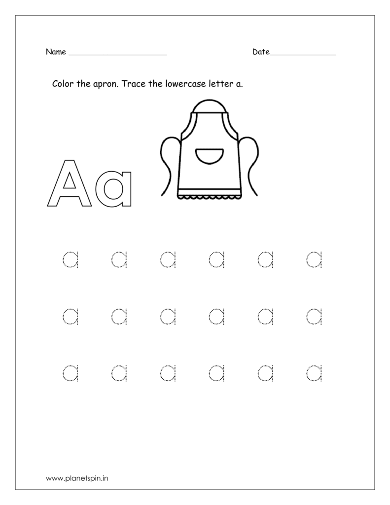 Letter a worksheet for preschool