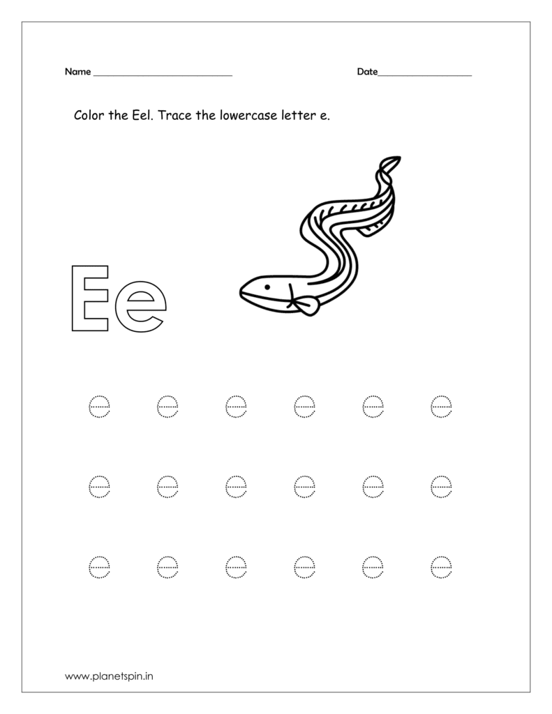 Color the eel 