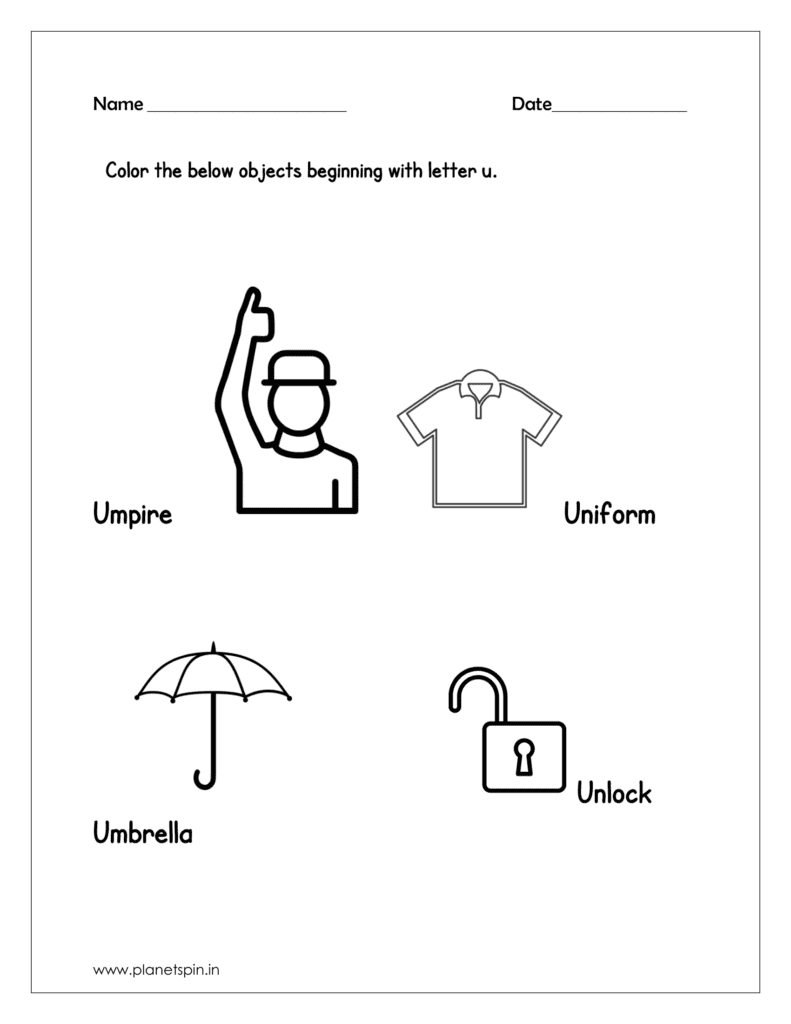 Objects beginning with letter U