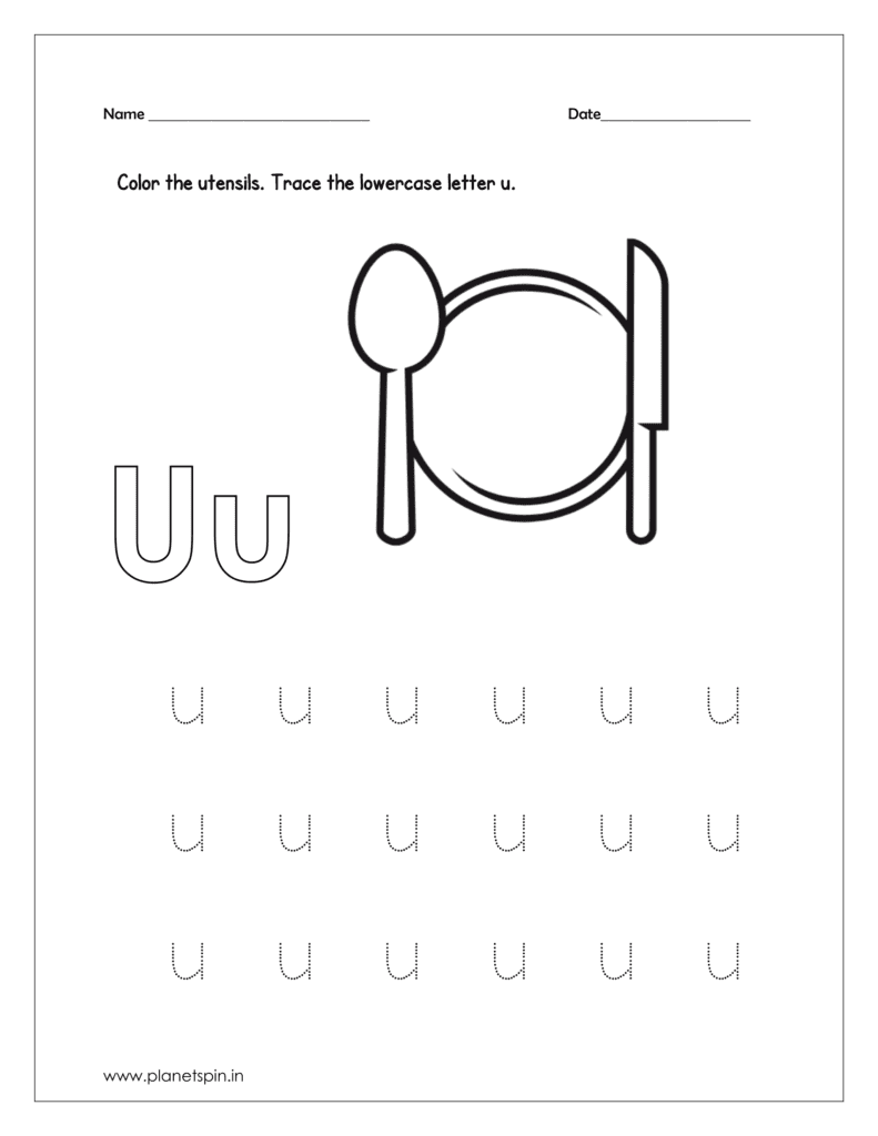 Color the utensils 