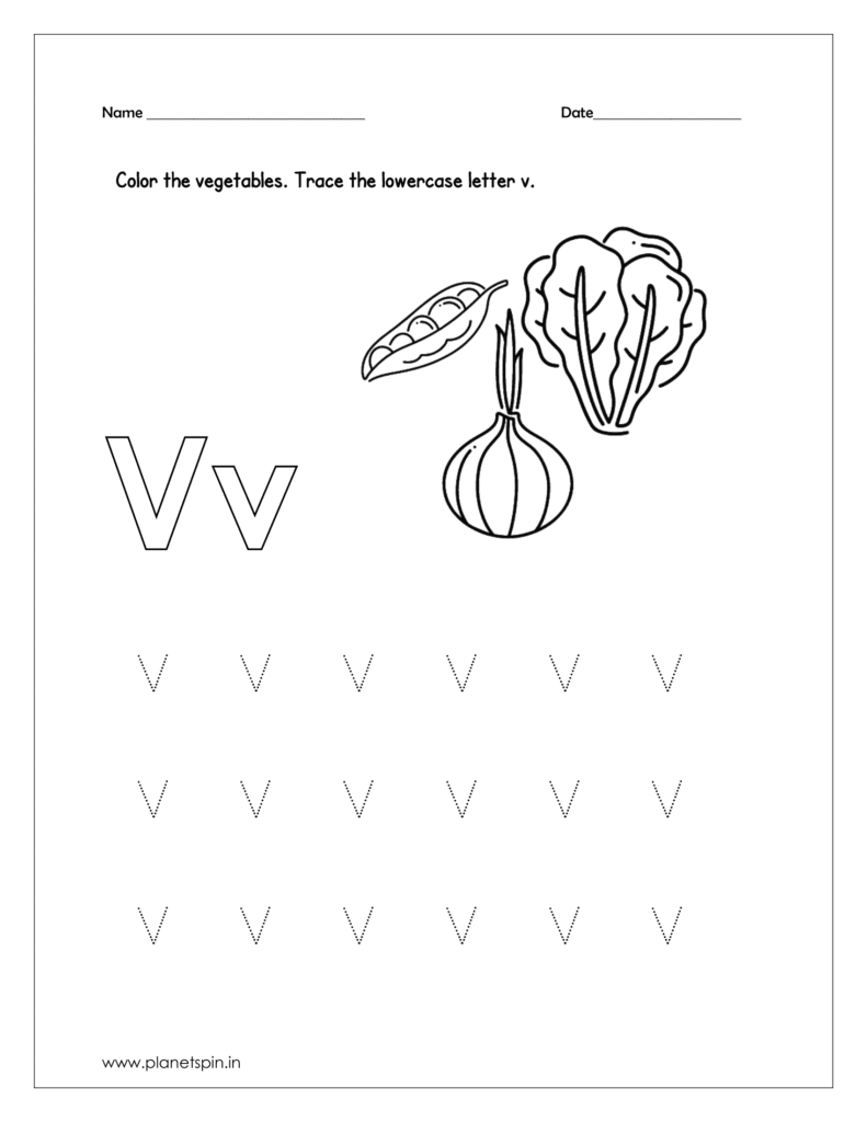 Color the vegetables 