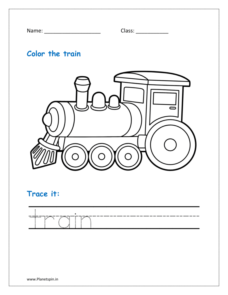 Train coloring pages: A train is a type of moving vehicle made up of connected cars or carriages that travel over railroad rails. 