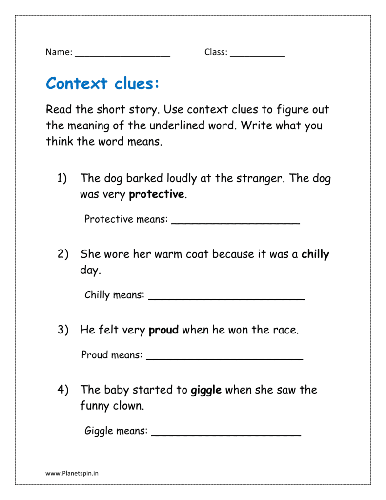 Read the short story. Use context clues to figure out the meaning of the underlined word. Write what you think the word means.