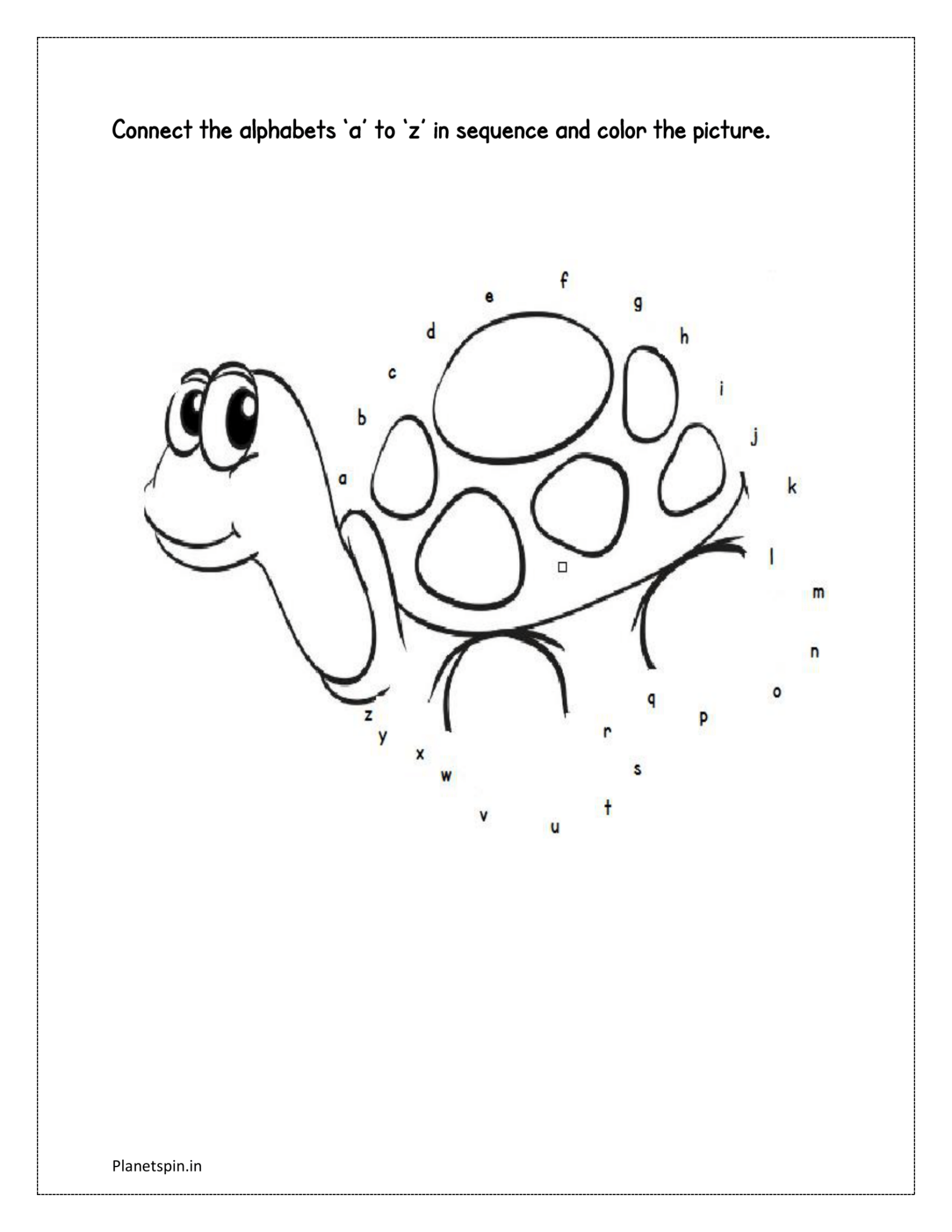 Join the dots alphabet letters worksheet | Planetspin.in