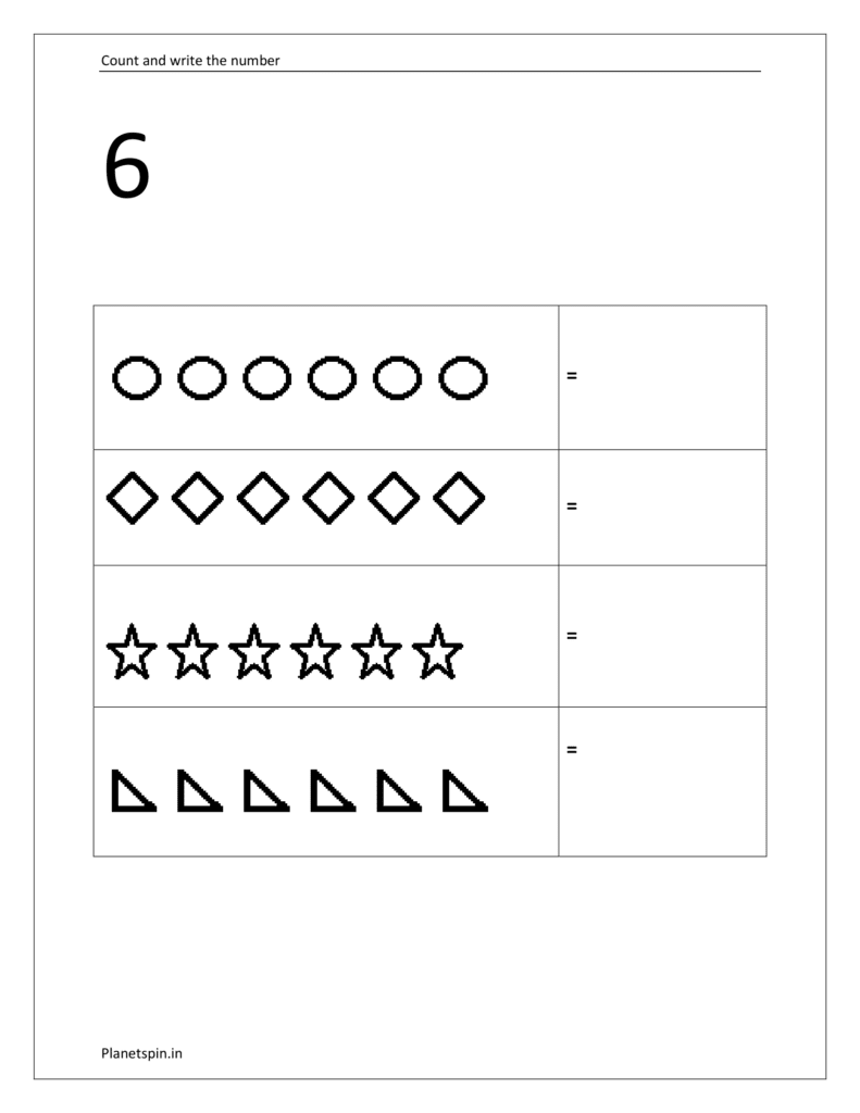 Count and write the number 