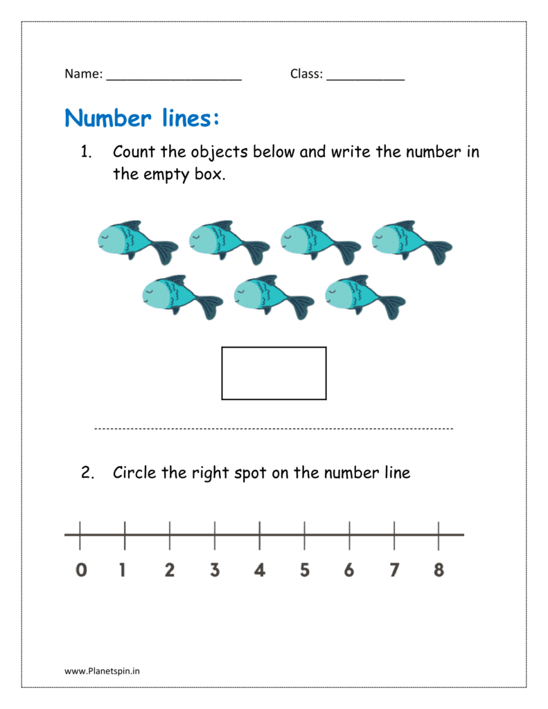 counting on a number line worksheet