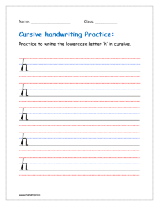 cursive of h