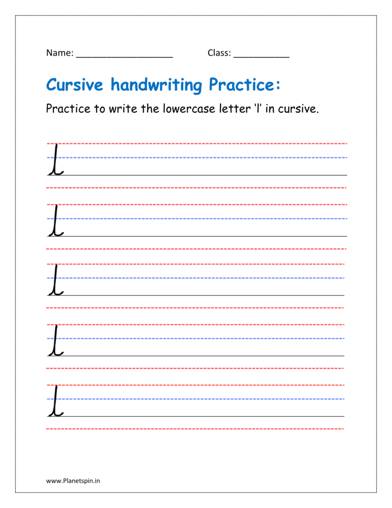 cursive l