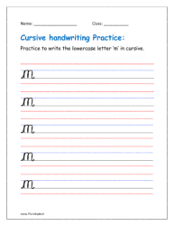 cursive m