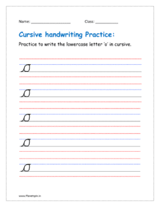 cursive o