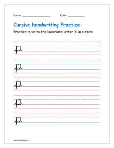 cursive p