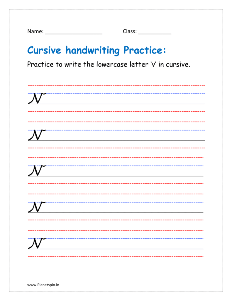 cursive v