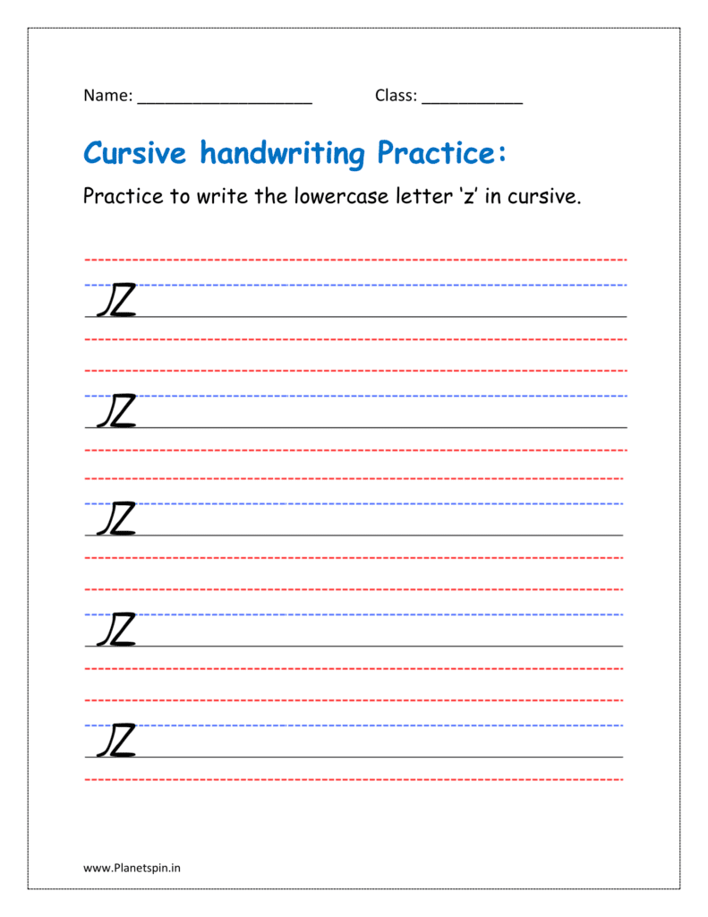 cursive z