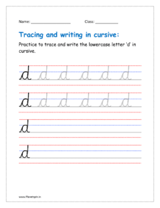 Cursive writing d