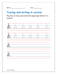 cursive of h