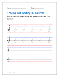 cursive for j