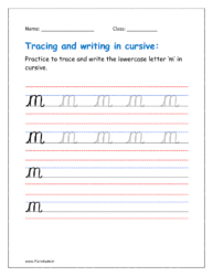 cursive m