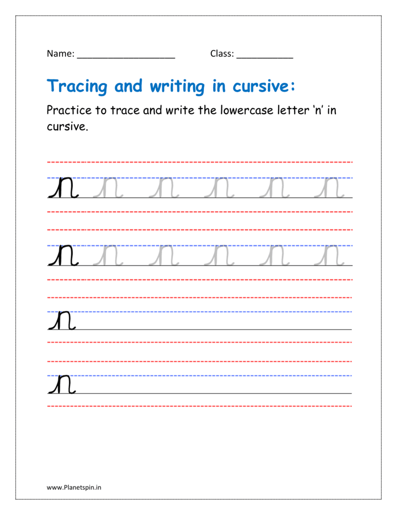 cursive n