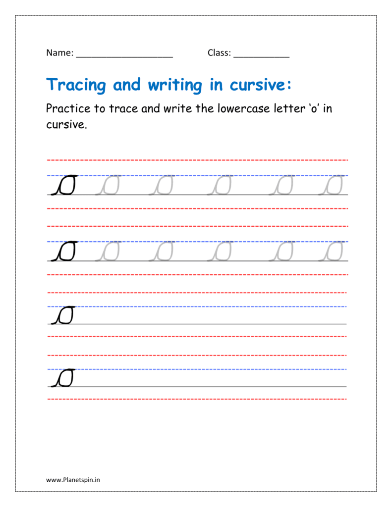 cursive o