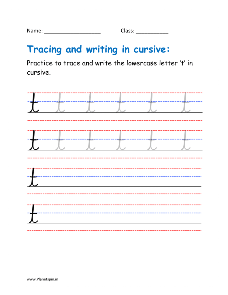 cursive t