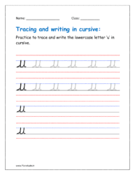 cursive u