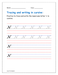 cursive v