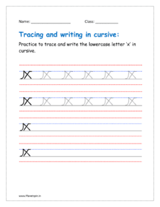 cursive x