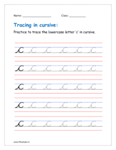 Cursive tracing d