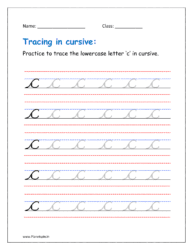 Cursive tracing d