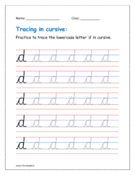 Cursive tracing d