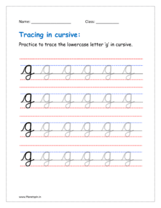 trace letter g