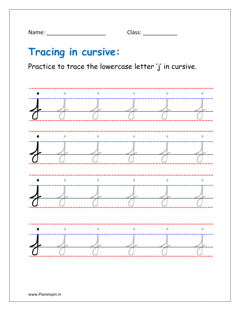 cursive for j