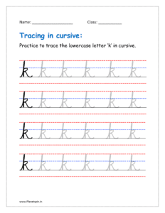 cursive k