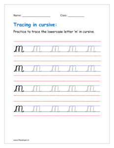 cursive m