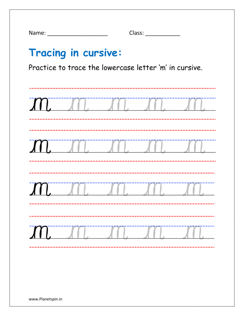 cursive m