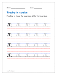 cursive m