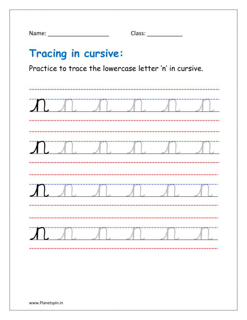 cursive n