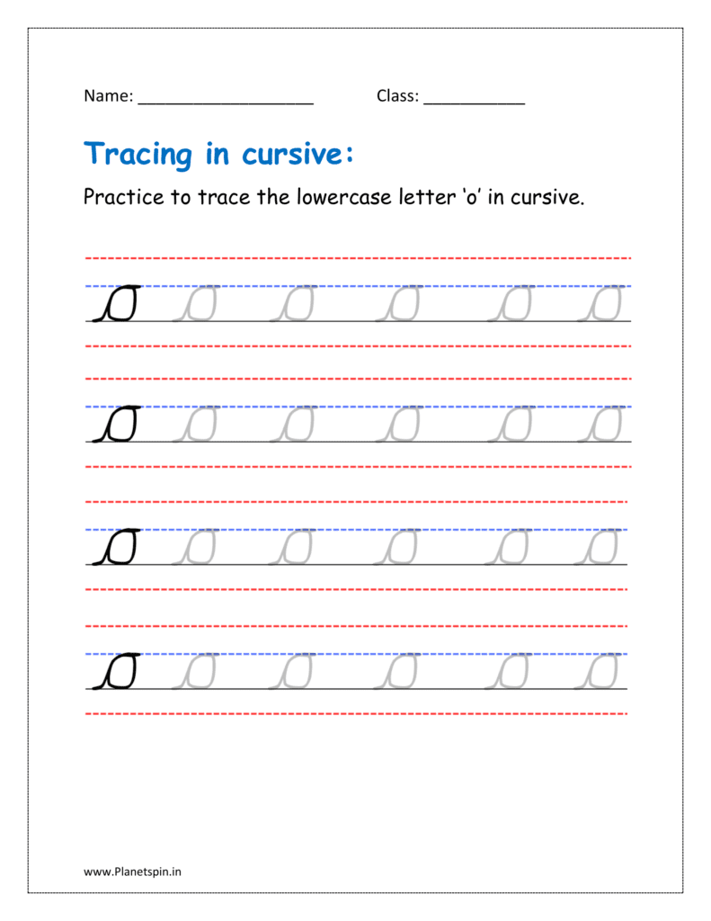 cursive o