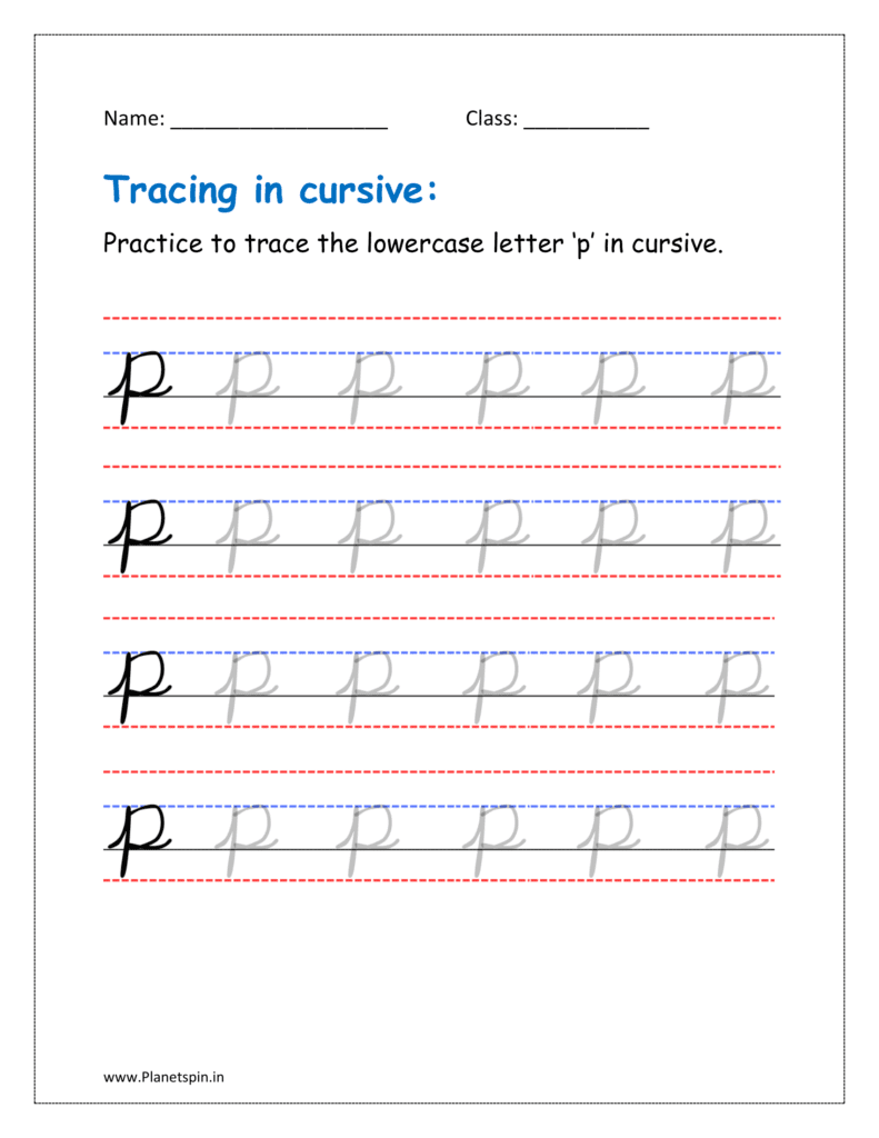 cursive p