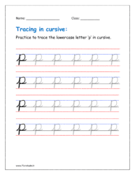 cursive p